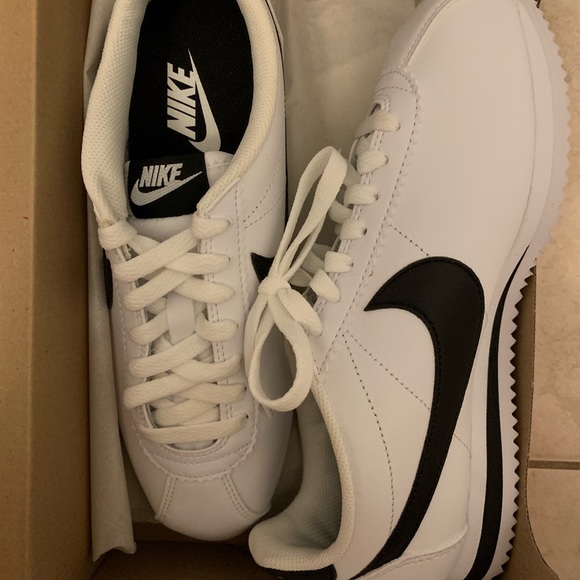 Nike White & Black Cortez Sneakers - Picture 3 of 5